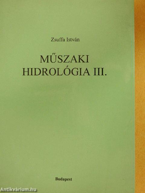 Műszaki hidrológia III.