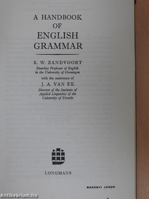 A Handbook of English Grammar