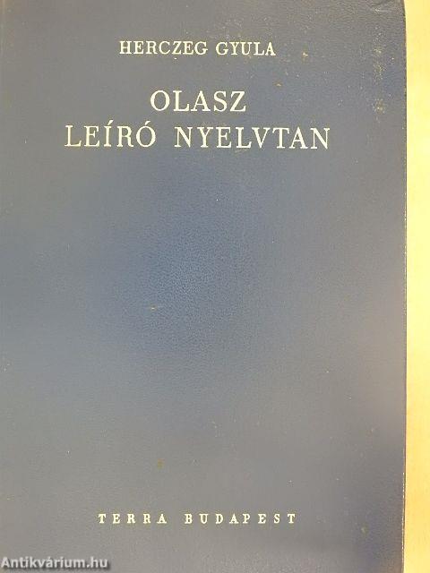 Olasz leíró nyelvtan