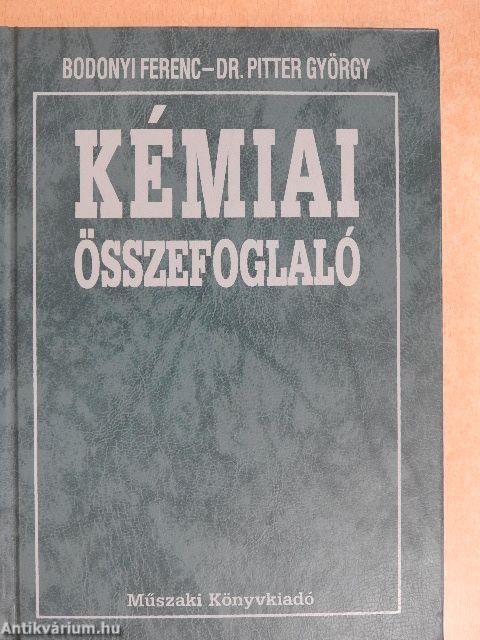 Kémiai összefoglaló