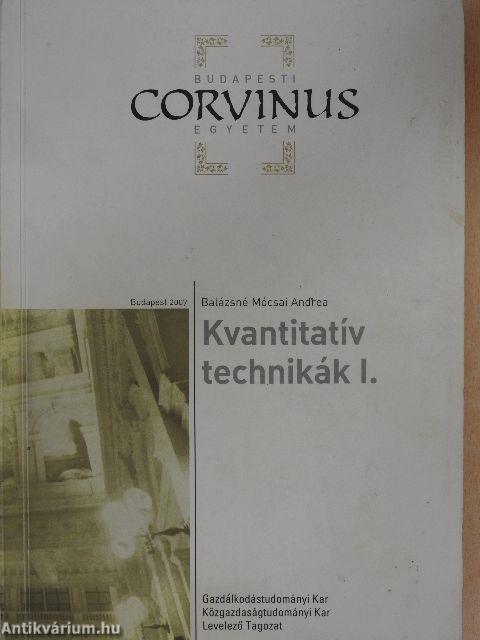 Kvantitatív technikák I.