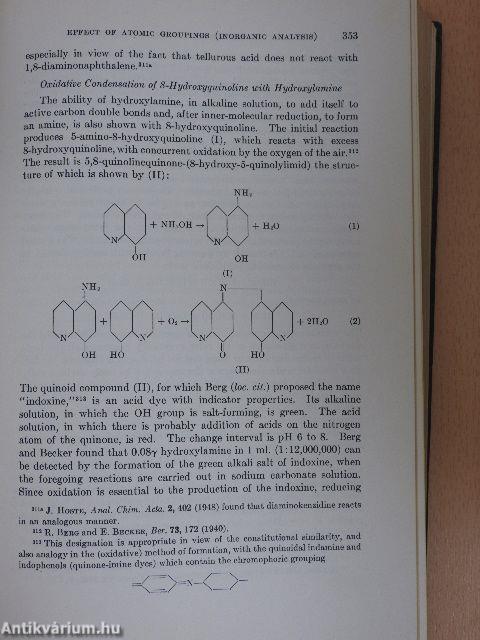 Chemistry of Specific, Selective and Sensitive Reactions