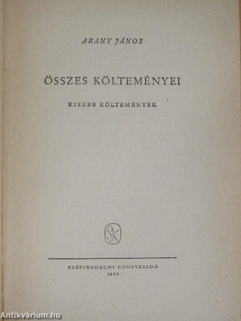 Arany János összes költeményei I-III.