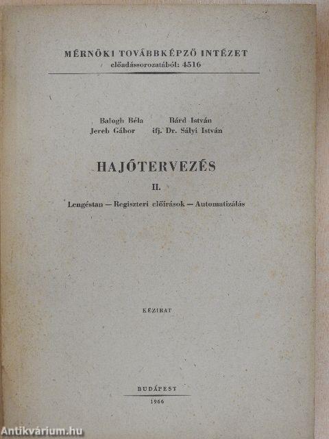 Hajótervezés II.