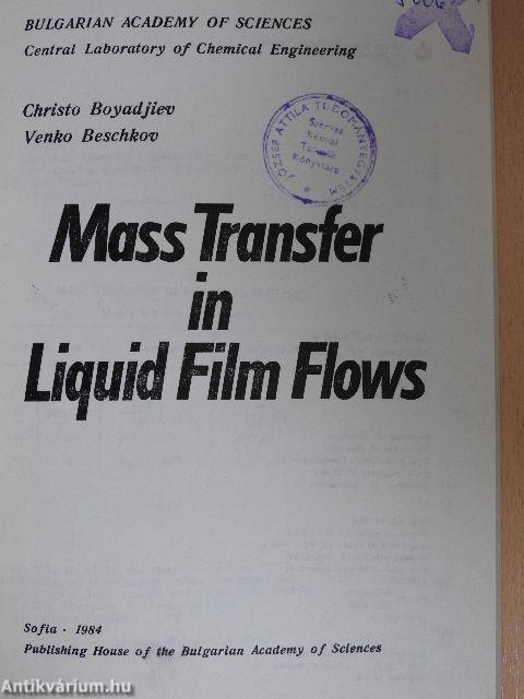 Mass Transfer in Liquid Film Flows