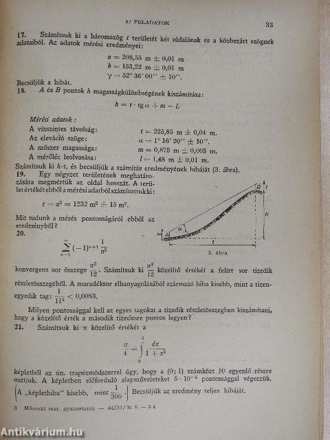 Műszaki matematikai gyakorlatok B. V.