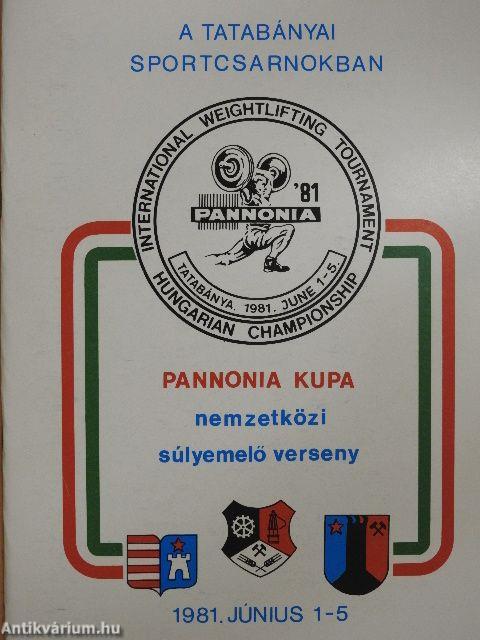 Pannonia Kupa nemzetközi súlyemelő verseny1981. június 1-5.