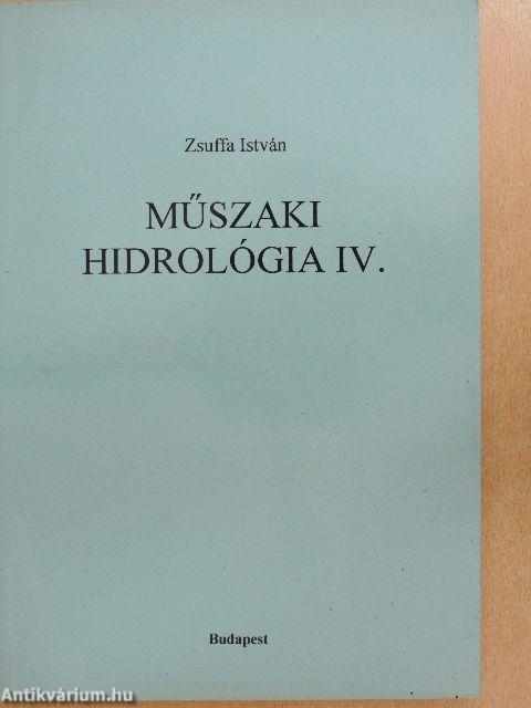 Műszaki hidrológia IV.