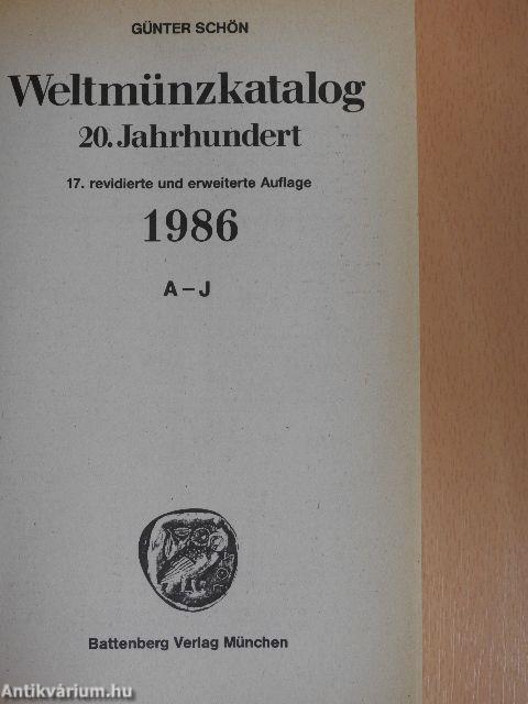 Weltmünzkatalog 1986. I-II.