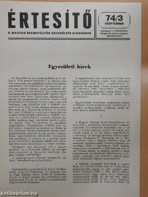 Értesítő 1974/3.