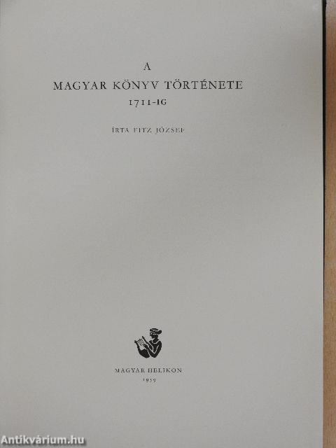 A magyar könyv története 1711-ig