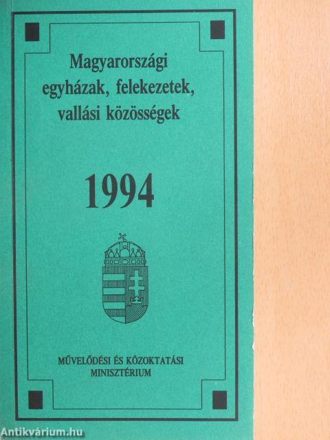 Magyarországi egyházak, felekezetek, vallási közösségek 1994