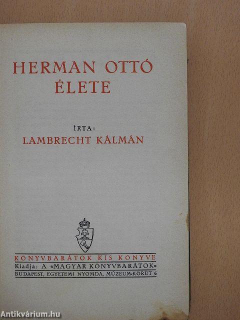 Herman Ottó élete