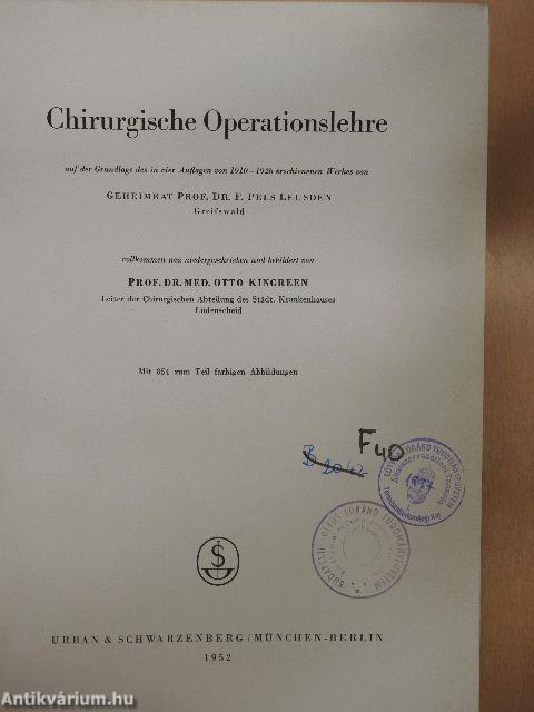 Chirurgische Operationslehre