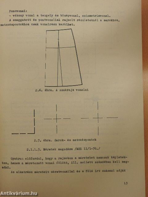 Ruhakészítő szakrajz