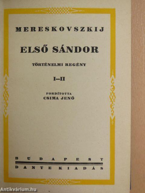 Első Sándor I-II.