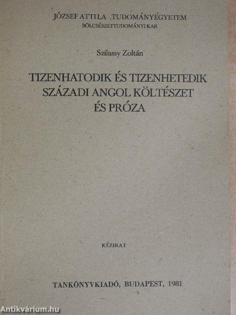 Tizenhatodik és tizenhetedik századi angol költészet és próza