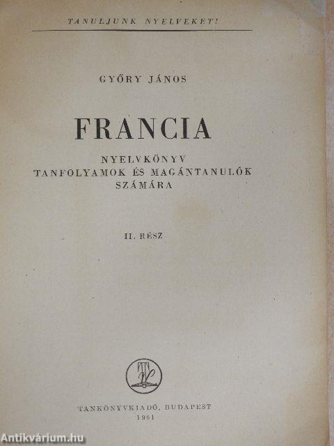 Francia nyelvkönyv II.