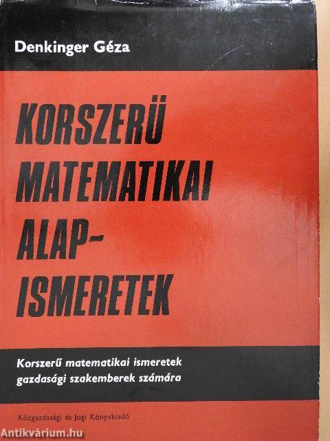 Korszerű matematikai alapismeretek