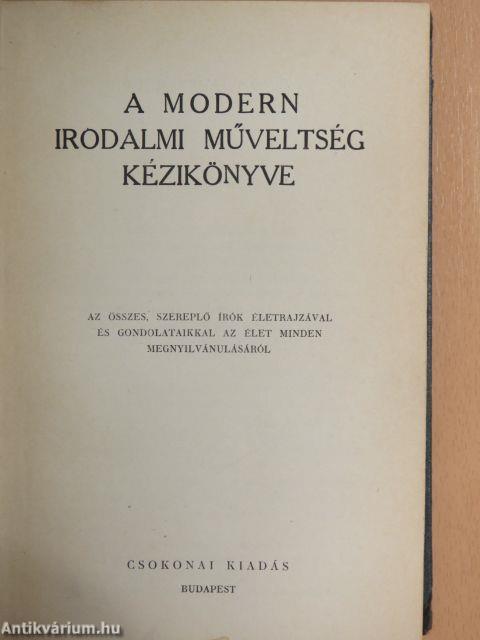 A modern irodalmi műveltség kézikönyve