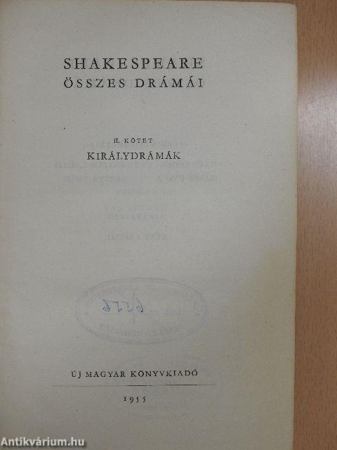 Shakespeare összes drámái II.
