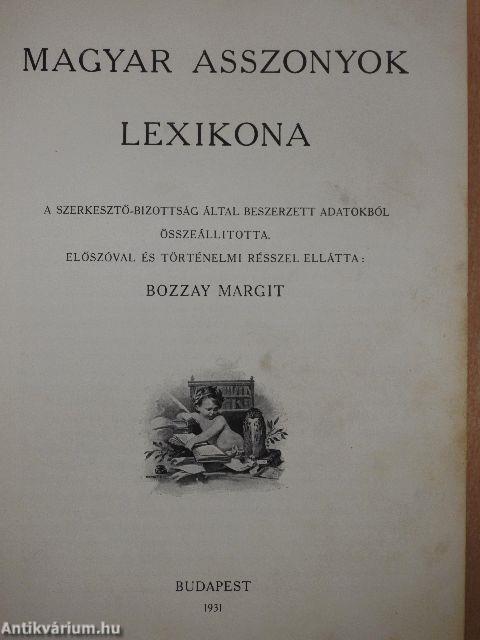 Magyar asszonyok lexikona (rossz állapotú)