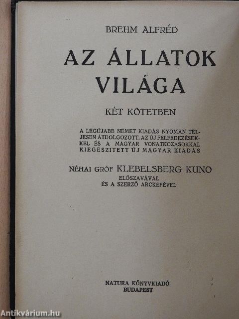 Brehm - Az állatok világa 1. (rossz állapotú)