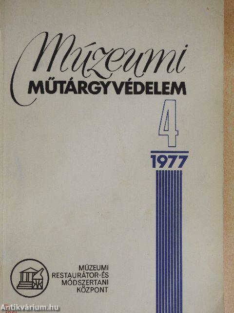 Múzeumi Műtárgyvédelem 1977/4.