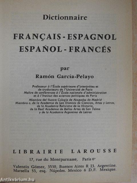 Dictionnaire Francais-Espagnol/Espanol-Francés