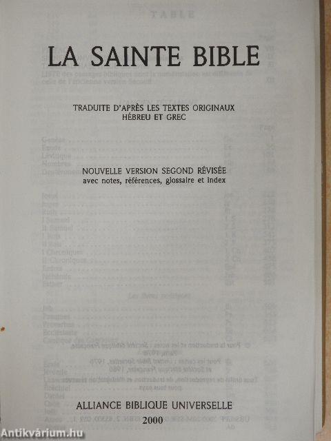 La Sainte Bible