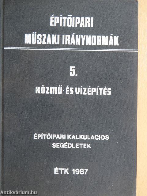 Építőipari műszaki iránynormák 5.