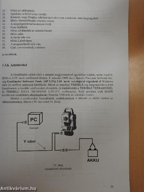 Elektronikus geodéziai műszerekkel a mérőgyakorlaton