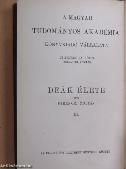 Deák élete III. (töredék)