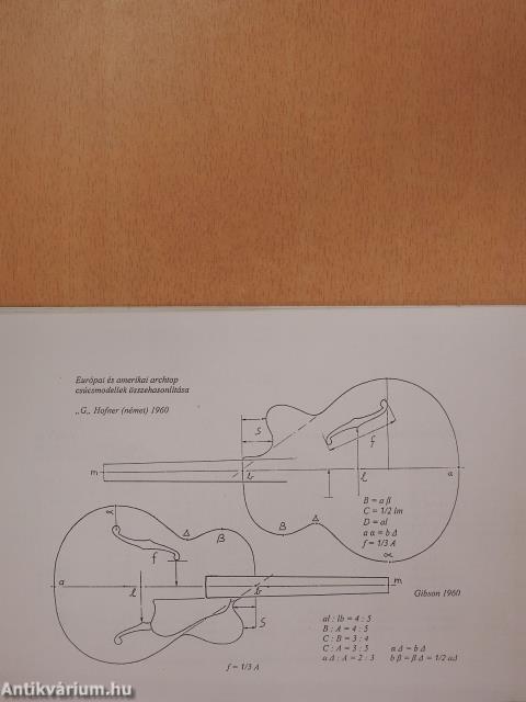 Akusztikai- és számarányok a gitárok formatervezésében (dedikált példány)