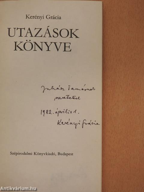 Utazások könyve (dedikált példány)