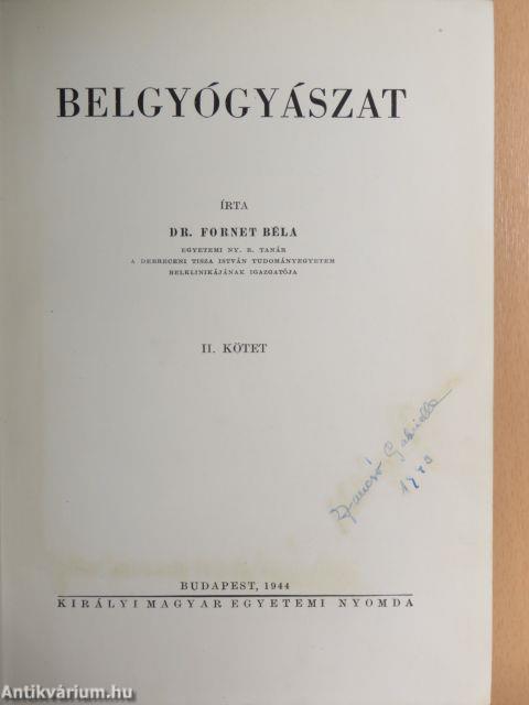 Belgyógyászat II. (töredék)