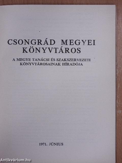 Csongrád megyei könyvtáros 1971. június