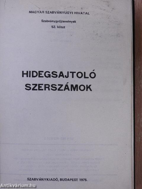 Hidegsajtoló szerszámok