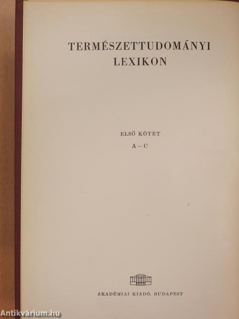 Természettudományi lexikon 1-7.