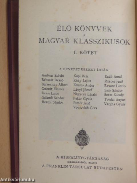 "40 kötet az Élő könyvek-Magyar Klasszikusok sorozatból (nem teljes sorozat)"