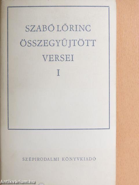 Szabó Lőrinc összegyűjtött versei I-II.