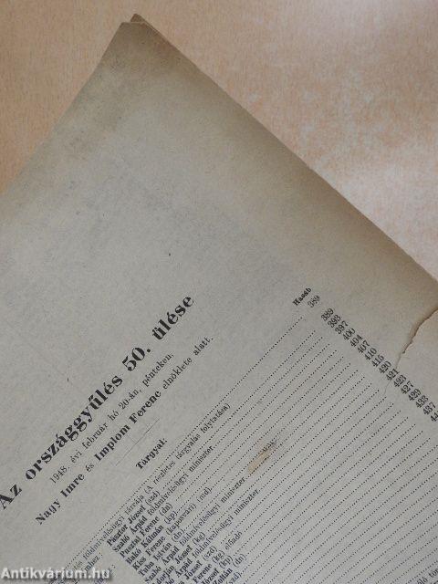 Az Országgyűlés 50. ülése 1948. évi február hó 20-án, pénteken