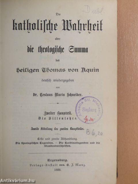 Die katholische Wahrheit ober die theologische Summa des heiligen Thomas von Aquin VII. II/2. (gótbetűs)