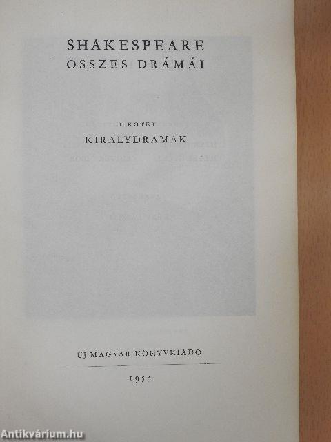 Shakespeare összes drámái I-IV.