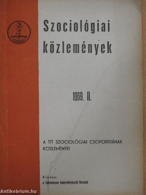 Szociológiai közlemények 1969/II.