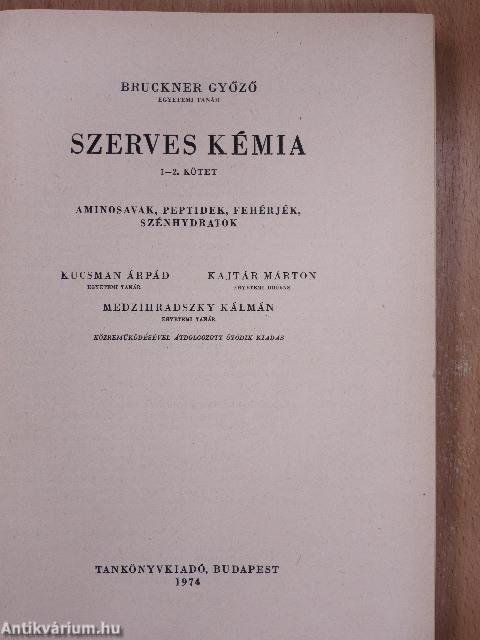 Szerves kémia I/1-2.