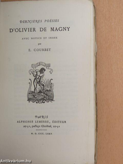 Derniéres poésies d'Olivier de Magny