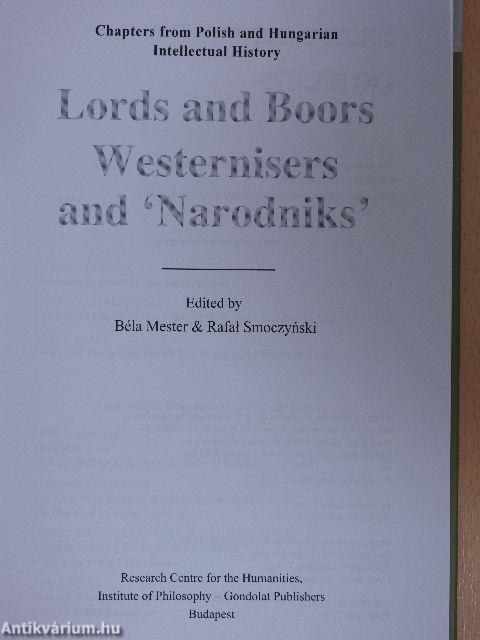 Lords and Boors Westernisers and 'Narodniks'