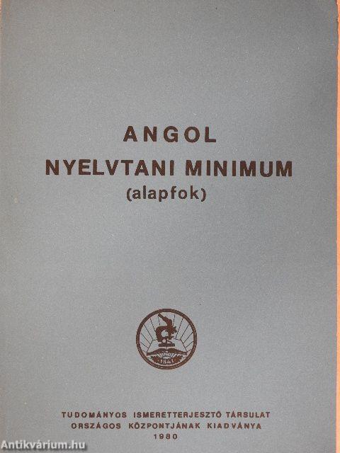 Angol nyelvtani minimum