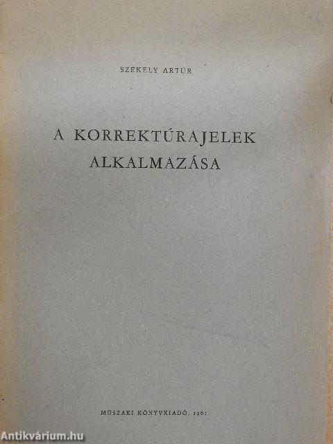 A korrektúrajelek alkalmazása